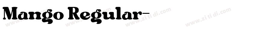 Mango Regular字体转换